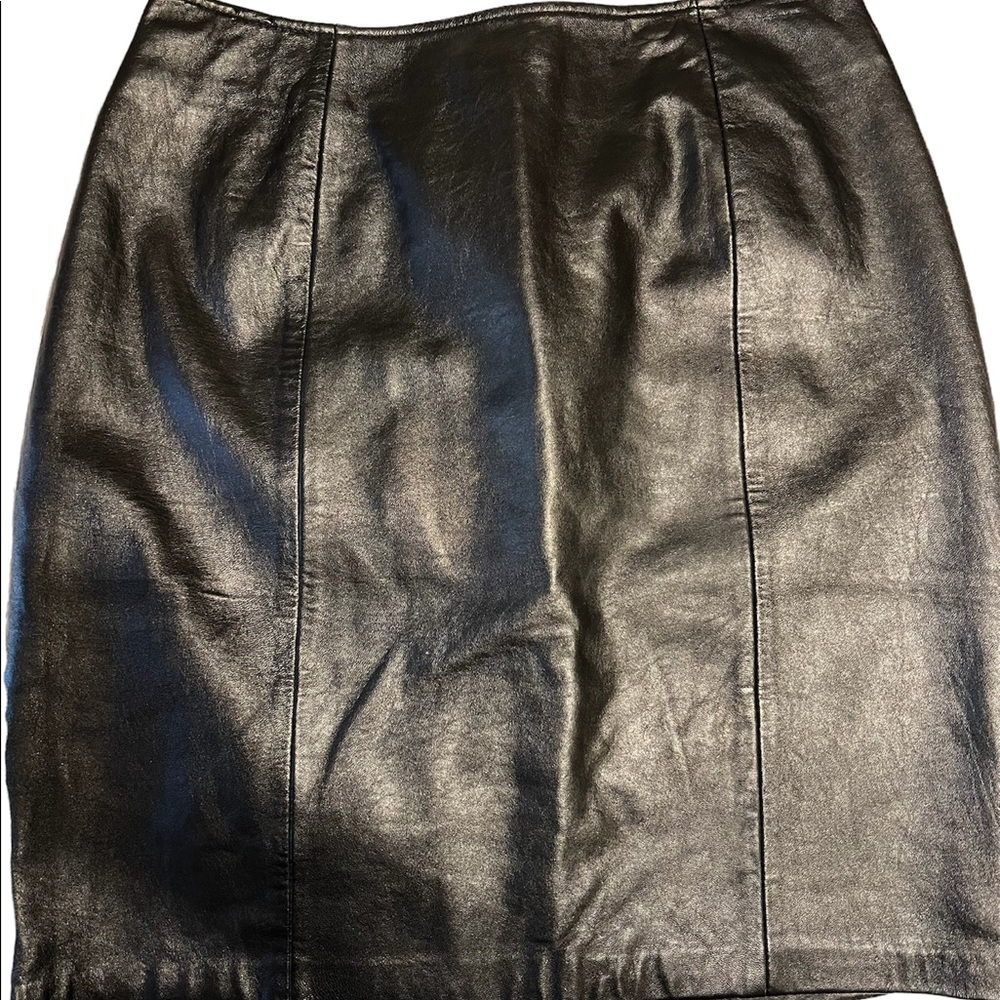 Croft & Barrow 100% Lambskin Leather Skirt, size 10